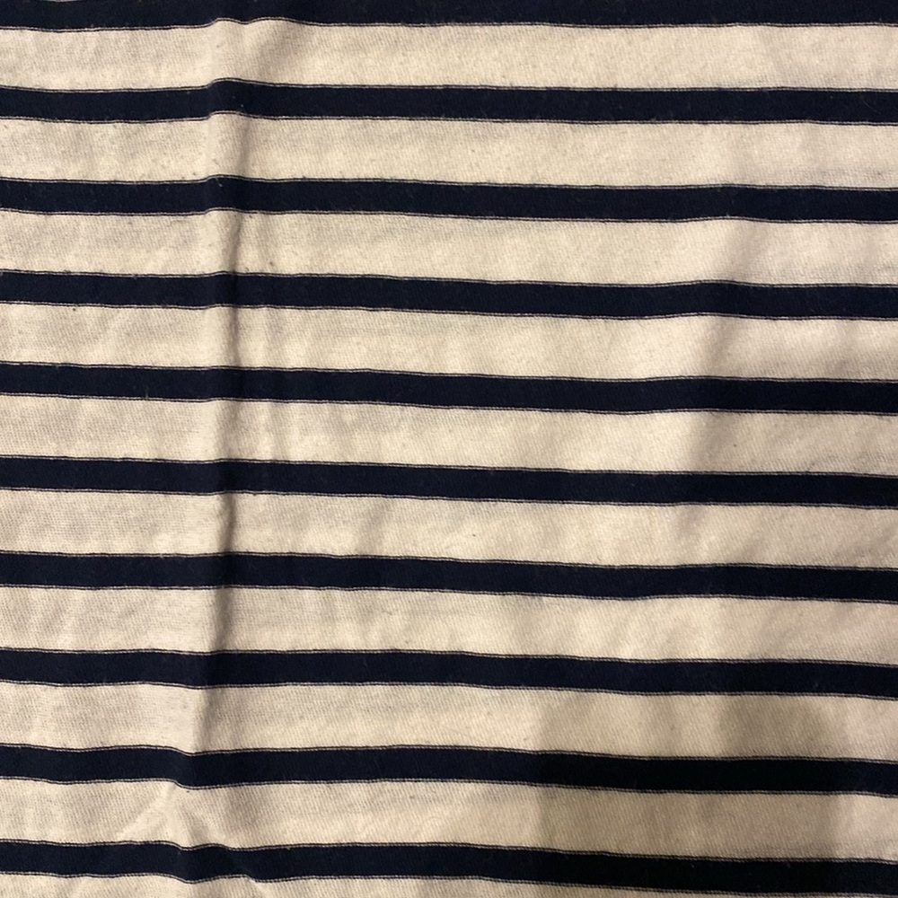 J Crew XL navy/cream striped top - Picture 4 of 6
